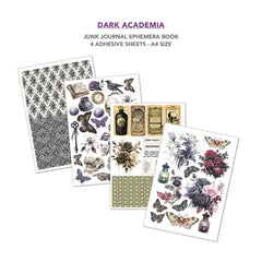 Dark Academia Junk Journal Ephemera Book A4 32/Pkg-5