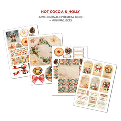 Hot Cocoa & Holly Junk Journal Ephemera Book A4 32/Pkg-6