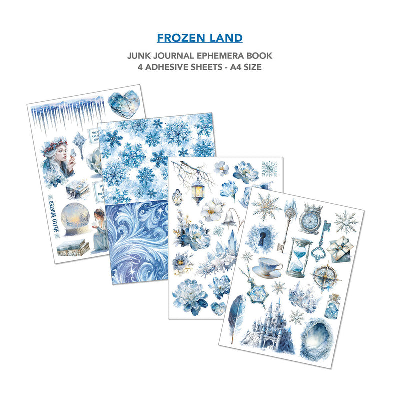Frozen Land Junk Journal Ephemera Book A4 32/Pkg-5