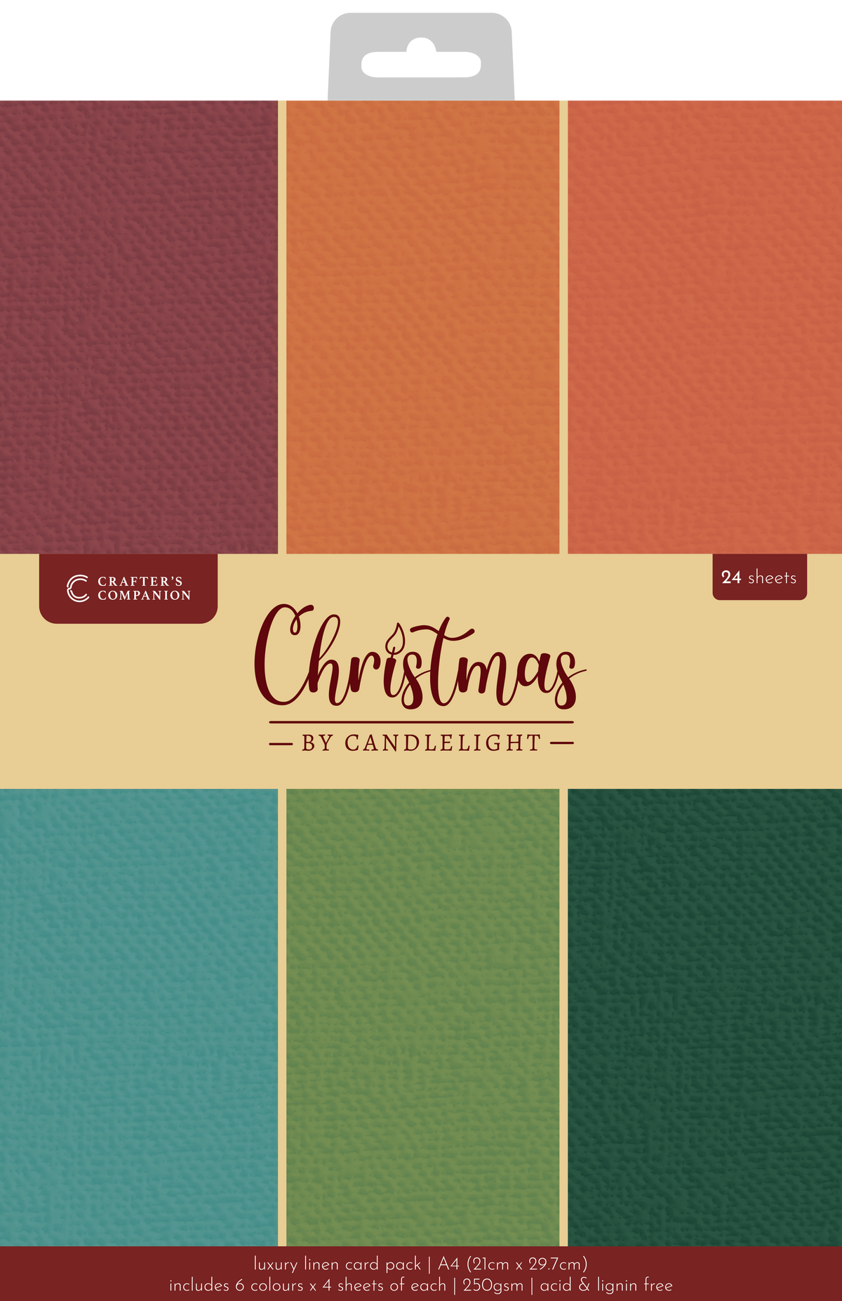 Christmas by Candlelight - Luxury Linen Cardstock - A4-1