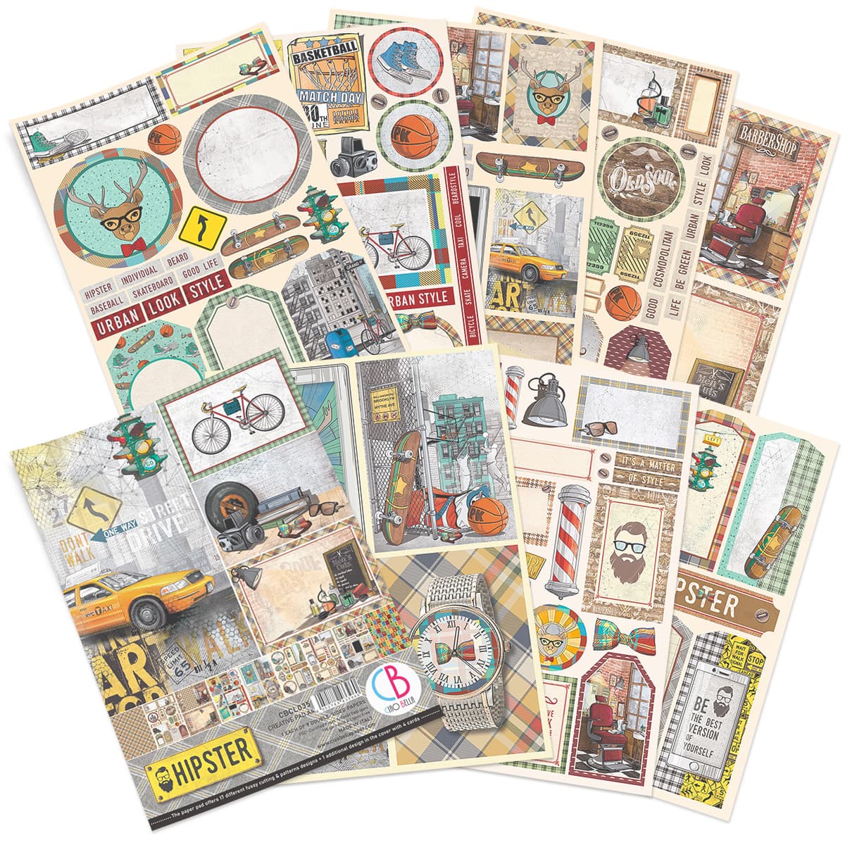 Ciao Bella Hipster Creative Pad A4 9/Pkg-2