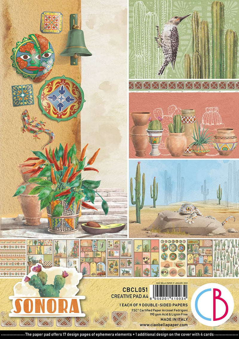 Ciao Bella Sonora Creative Pad A4 9/Pkg-1
