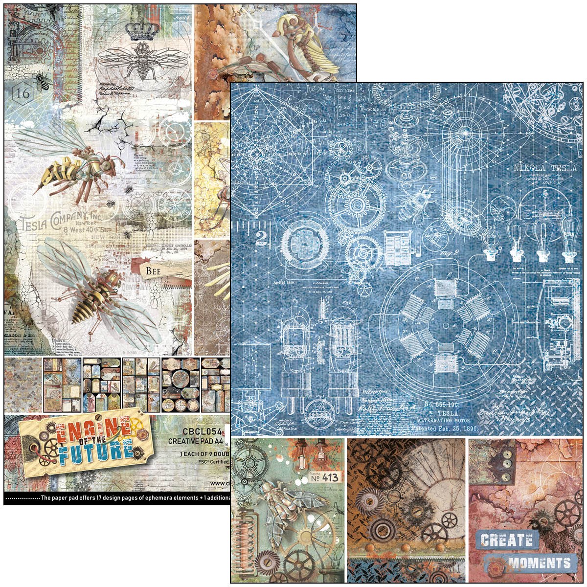 Ciao Bella Engine Of The Future Creative Pad A4 9/Pkg-3