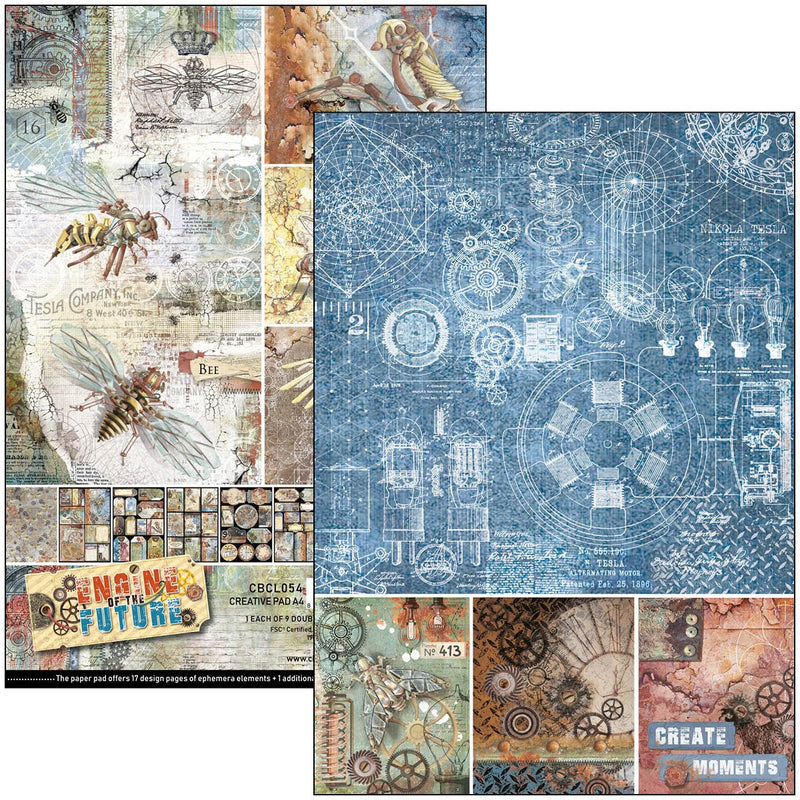 Ciao Bella Engine Of The Future Creative Pad A4 9/Pkg-3