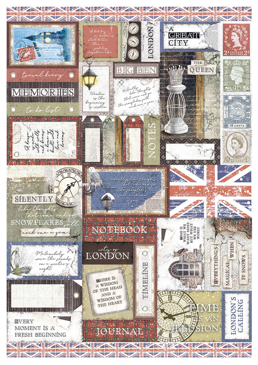 London's Calling Creative Pad A4 9/Pkg + 1 Free deluxe sheet-17