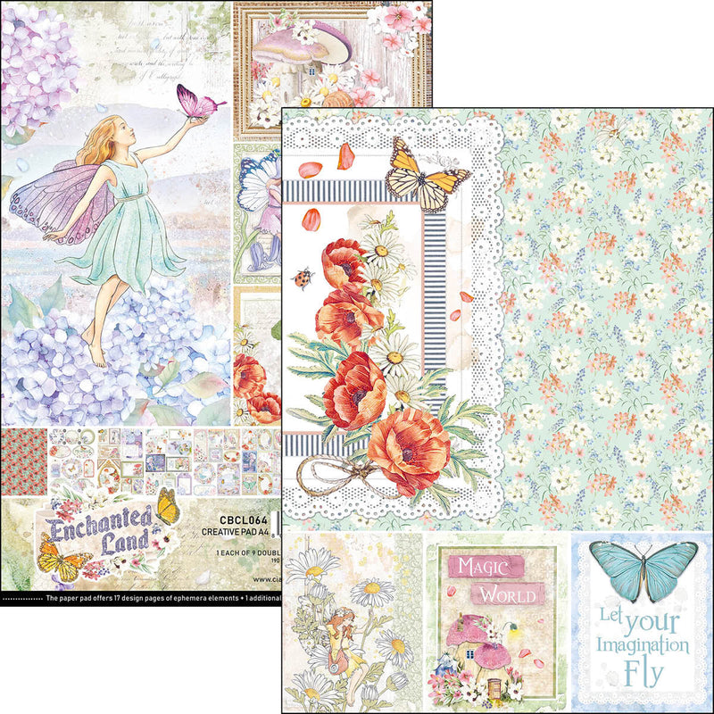 Ciao Bella Enchanted Land Creative Pad A4 9/Pkg-3