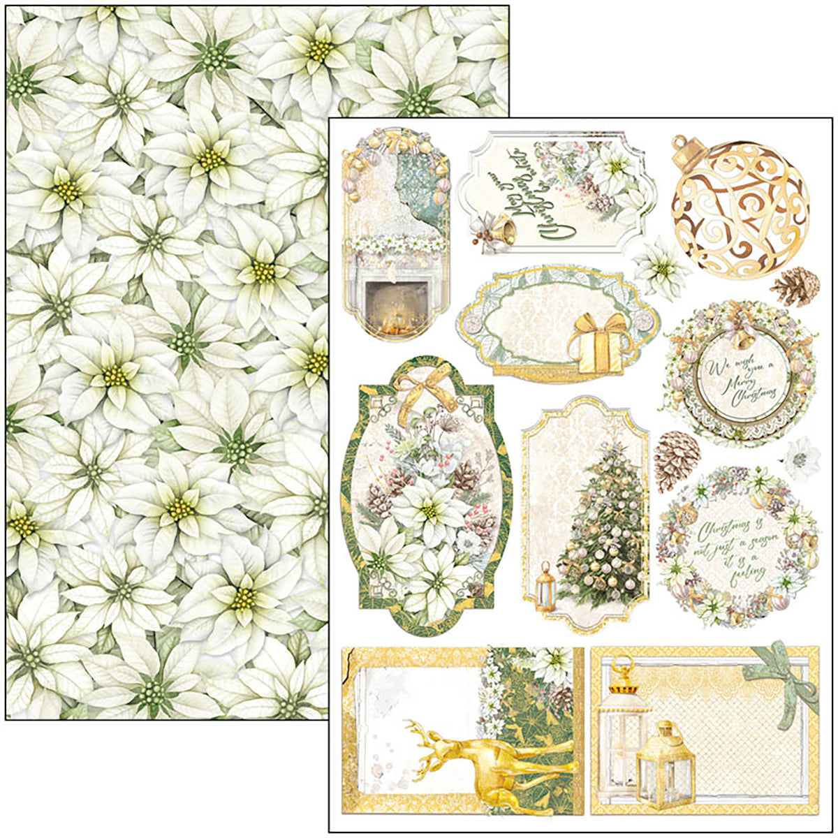 Ciao Bella Sparkling Christmas Creative Pad A4 9/Pkg-4