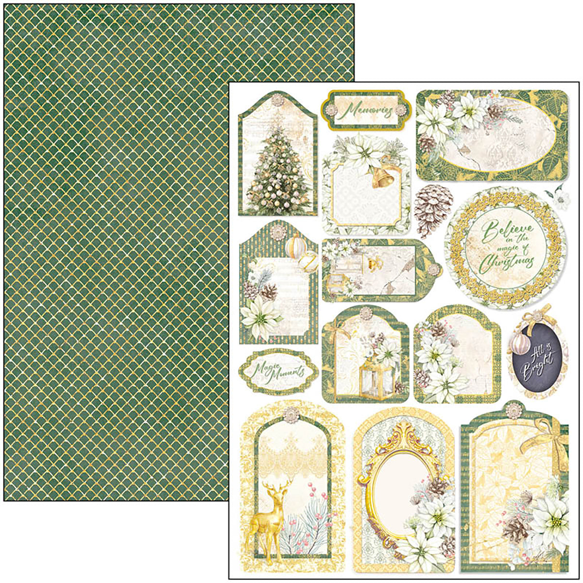 Ciao Bella Sparkling Christmas Creative Pad A4 9/Pkg-6