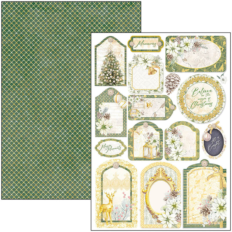 Ciao Bella Sparkling Christmas Creative Pad A4 9/Pkg-6