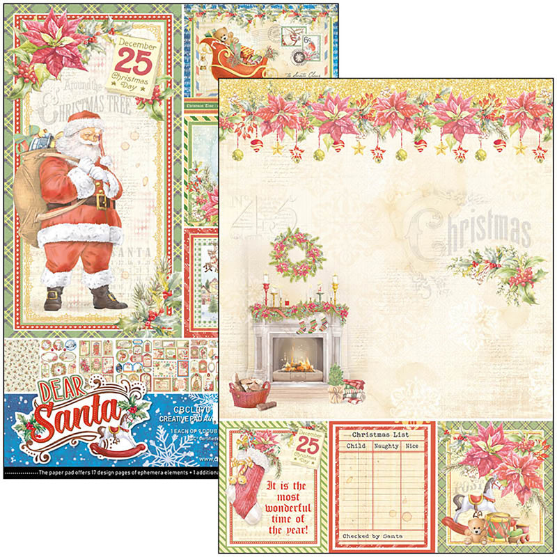 Ciao Bella Dear Santa Creative Pad A4 9/Pkg-2