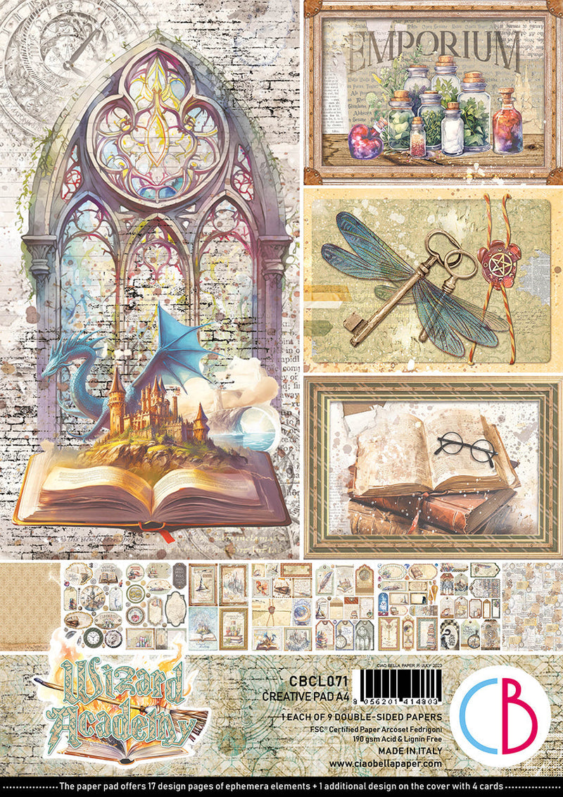 Wizard Academy Creative Pad A4 9/Pkg-1