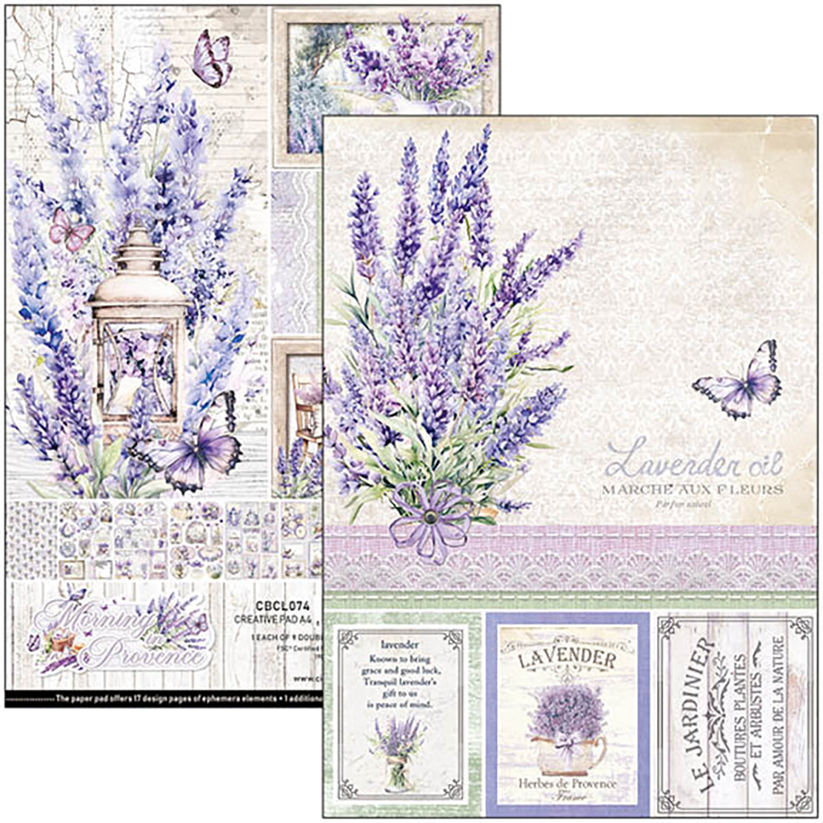 Morning In Provence Creative Pad A4 9/Pkg-2