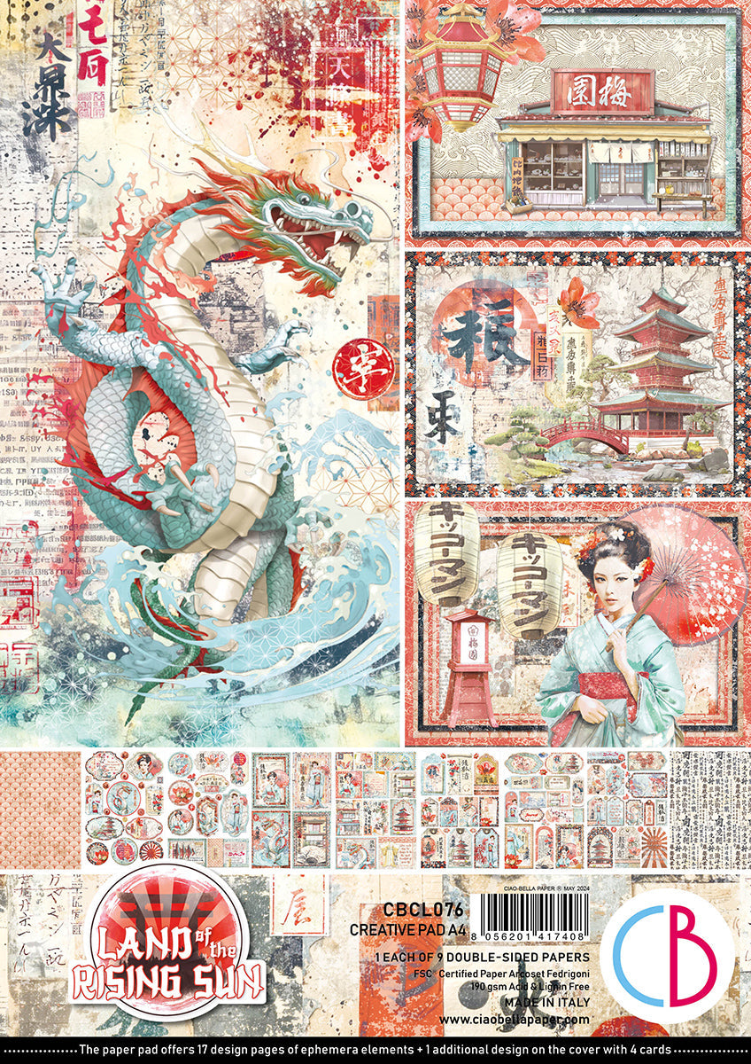 Land Of The Rising Sun Creative Pad A4 9/Pkg-1