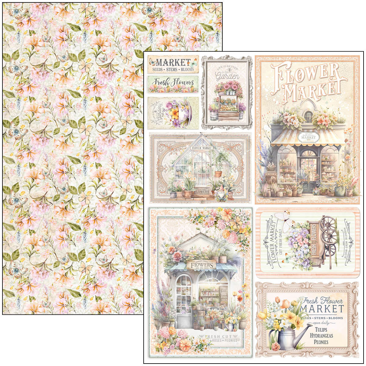 Bloc creativo Flower Shop A4, 9 unidades-8