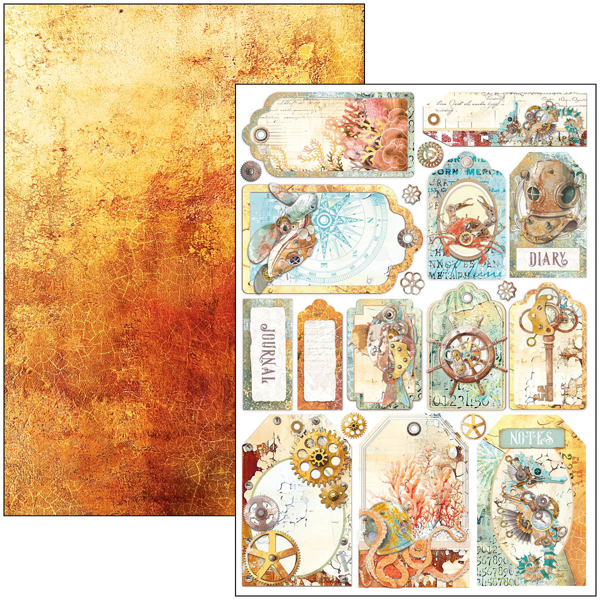 Coral Reef Creative Pad A4 9/Pkg-6