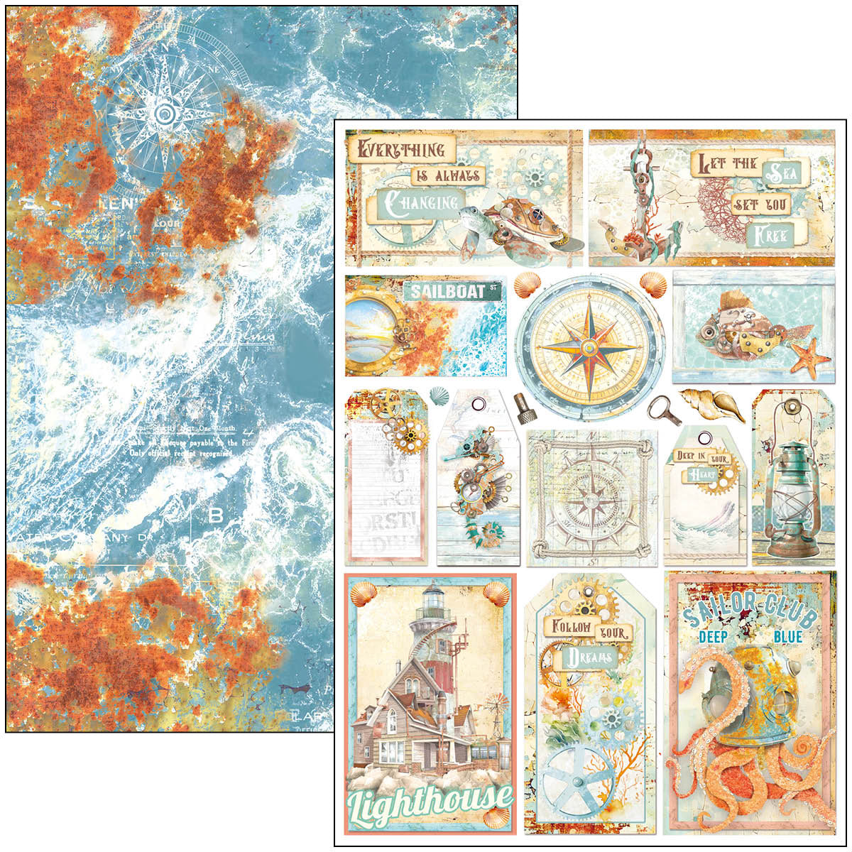 Coral Reef Creative Pad A4 9/Pkg-9