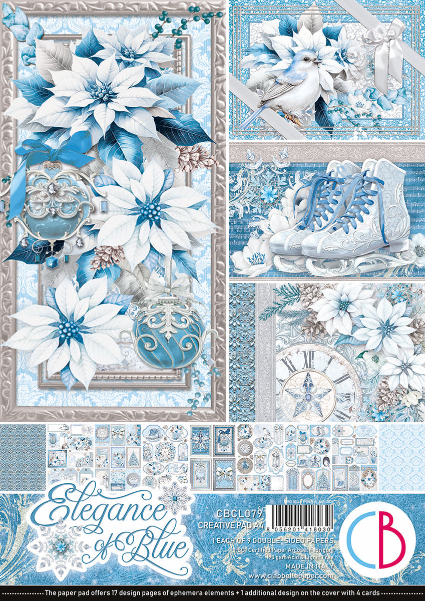 Elegance of Blue Creative Pad A4 9/Pkg-1