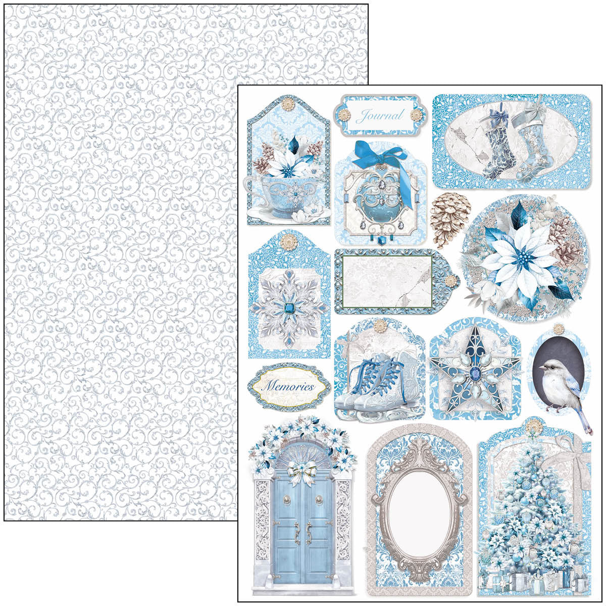 Elegance of Blue Creative Pad A4 9/Pkg-6