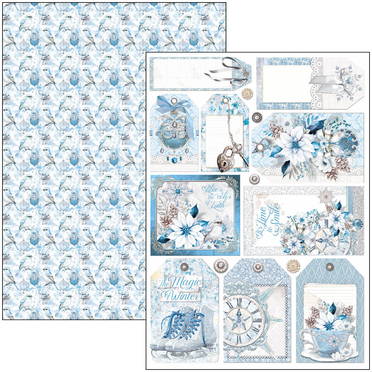 Elegance of Blue Creative Pad A4 9/Pkg-7