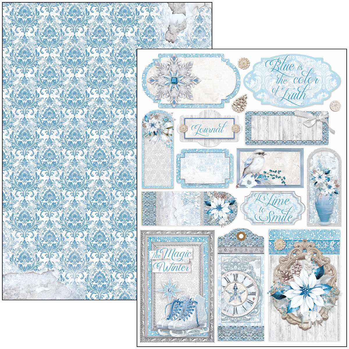 Elegance of Blue Creative Pad A4 9/Pkg-9