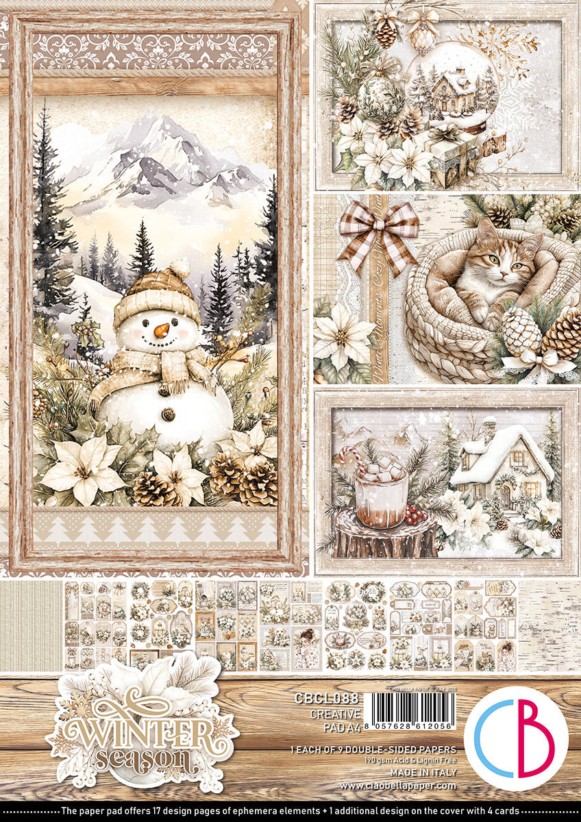 Winter Season Creative Pad A4 9/Pkg-1