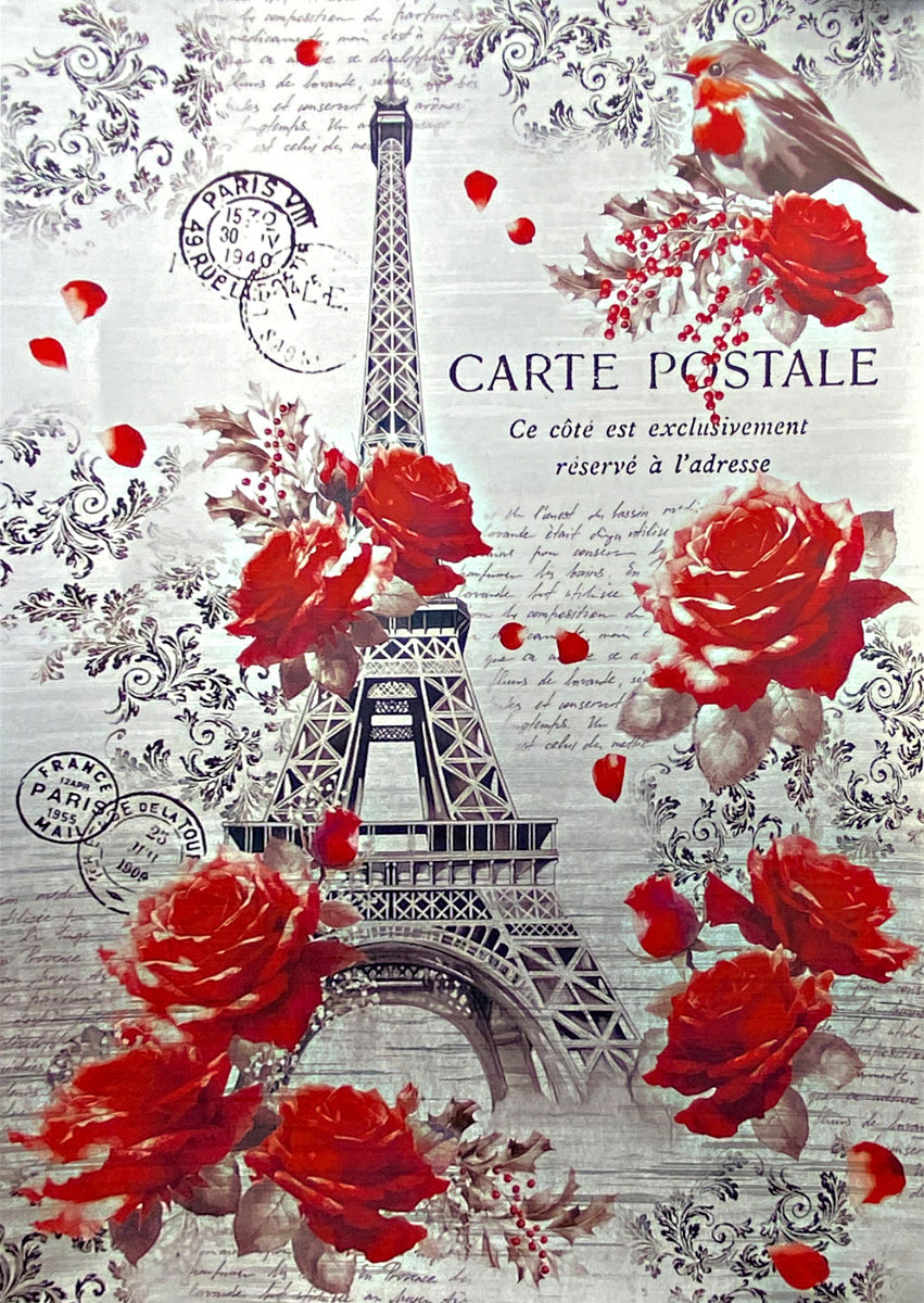 Deluxe Paris Je t’aime Papier Argent A4 5/Paquet-2