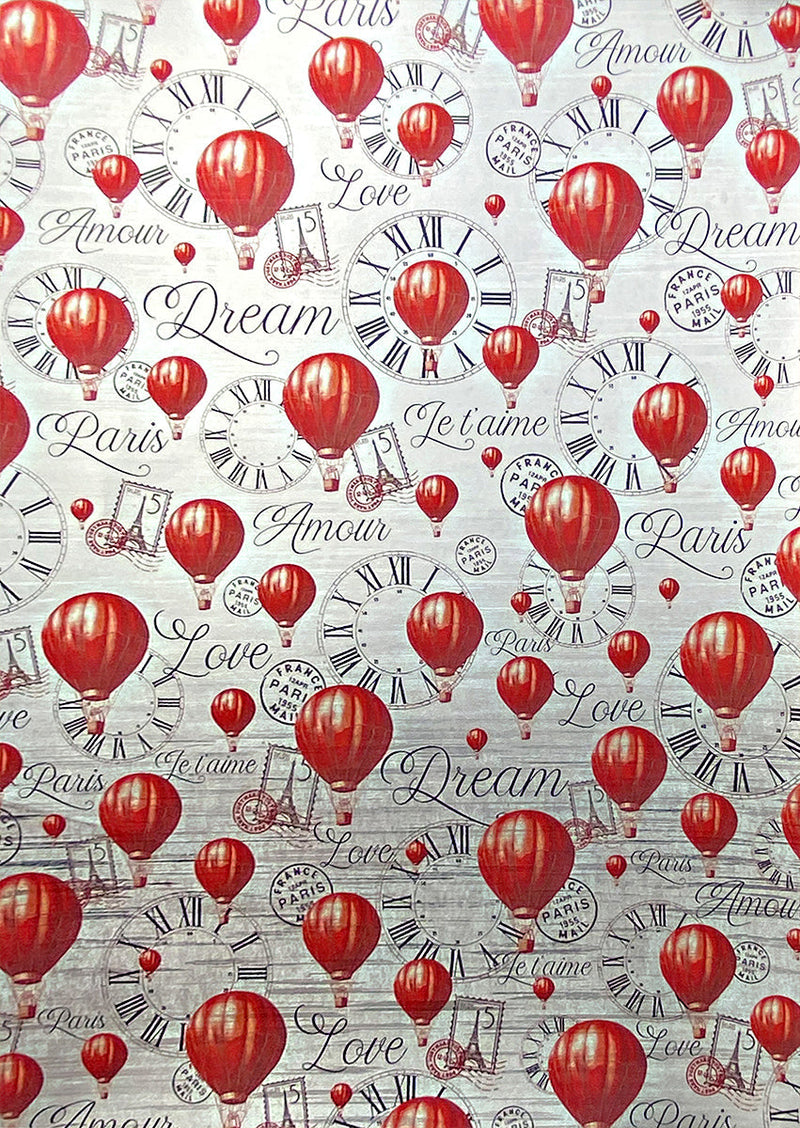 Deluxe Paris Je t’aime Papier Argent A4 5/Paquet-5