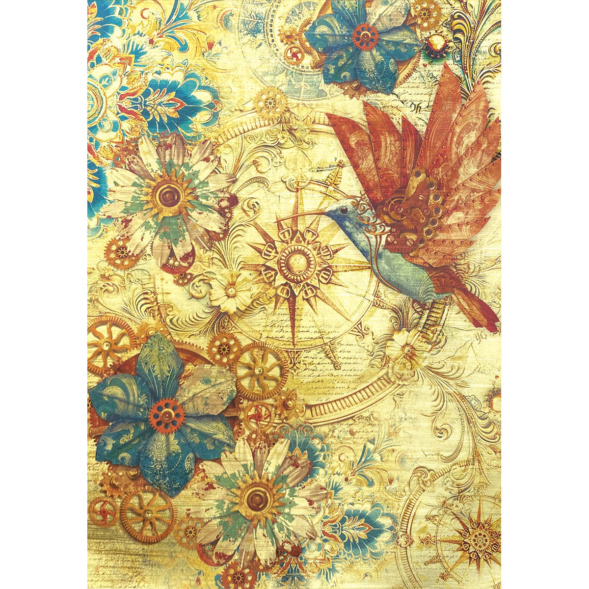 Deluxe Esprit de Voyage Paper Gold  A4 5/Pkg-2