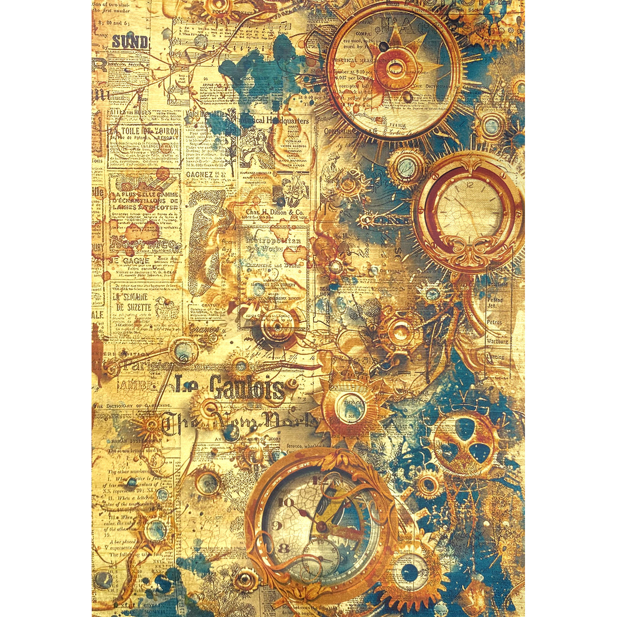 Deluxe Esprit de Voyage Paper Gold  A4 5/Pkg-4