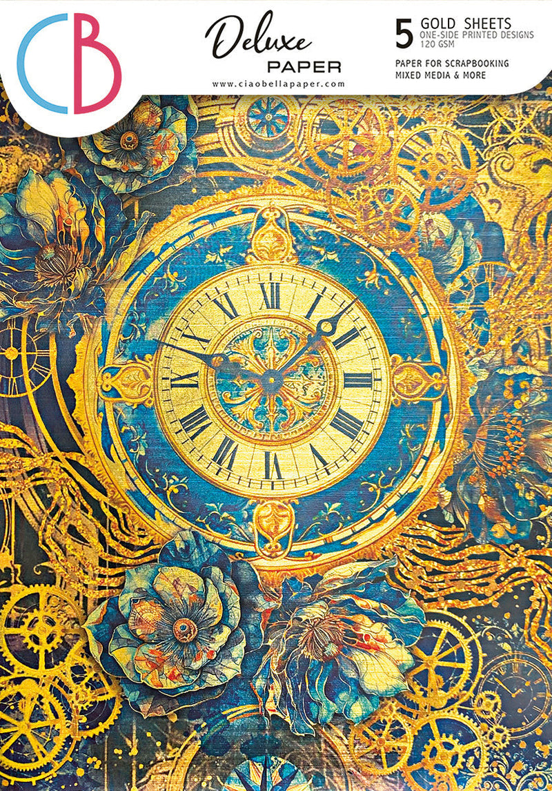 Deluxe Celestial Paper Gold A4 5/Pkg-1