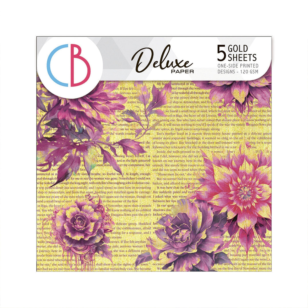 Deluxe Ethereal Paper Gold 6"x6" 5/Pkg-1
