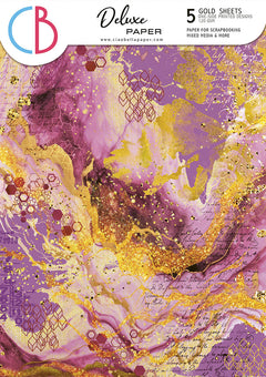 Deluxe Ethereal Paper Gold A4 5/Pkg-1