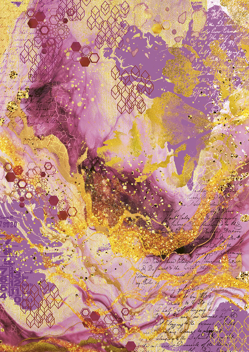 Deluxe Ethereal Paper Gold A4 5/Pkg-2