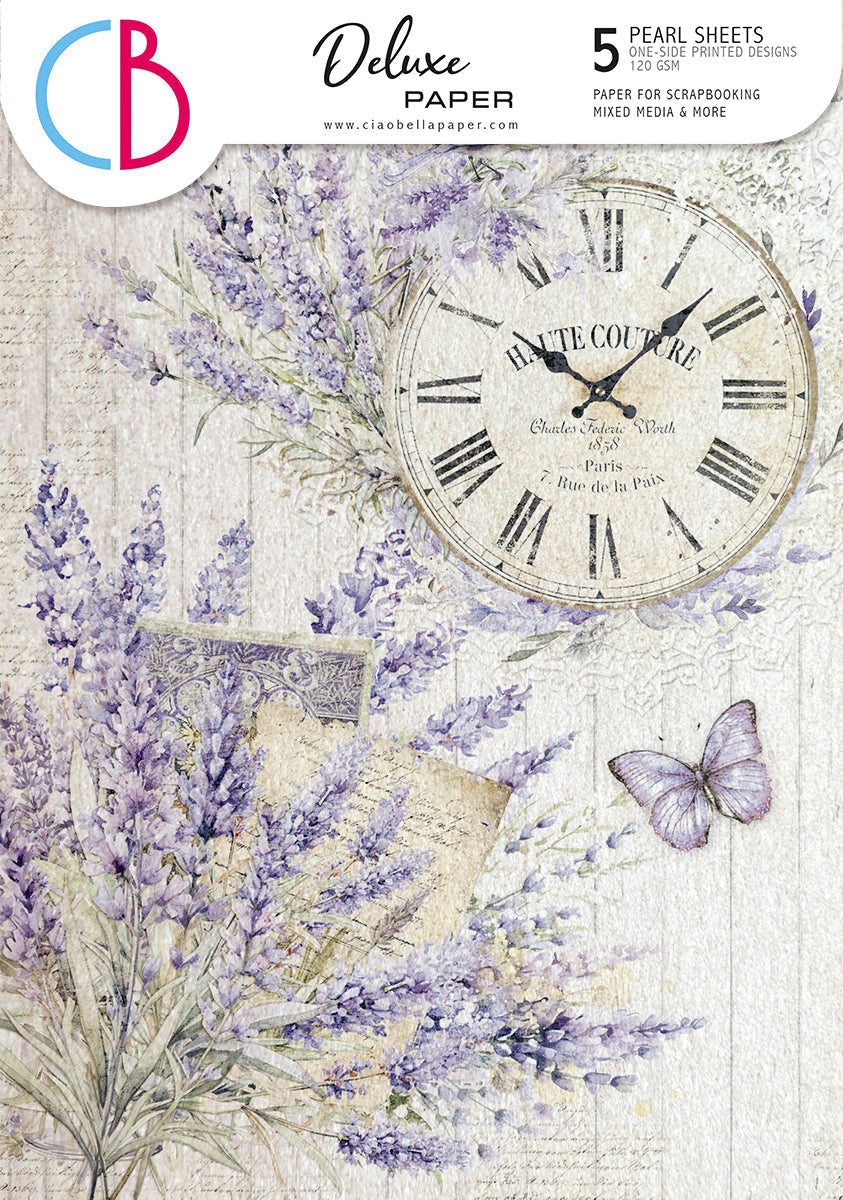 Deluxe Morning In Provence Paper Pearl  A4 5/Pkg-1