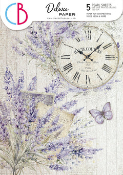 Deluxe Morning In Provence Paper Pearl  A4 5/Pkg-1
