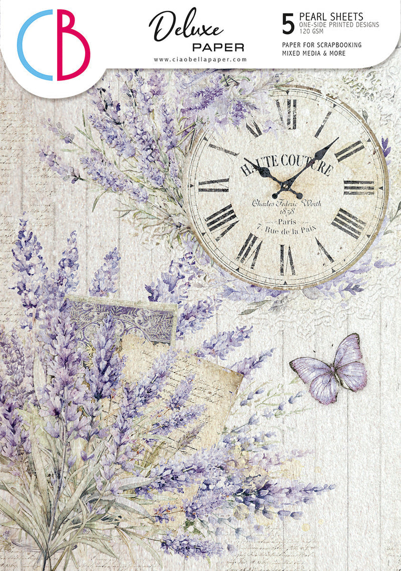 Deluxe Morning In Provence Paper Pearl  A4 5/Pkg-1