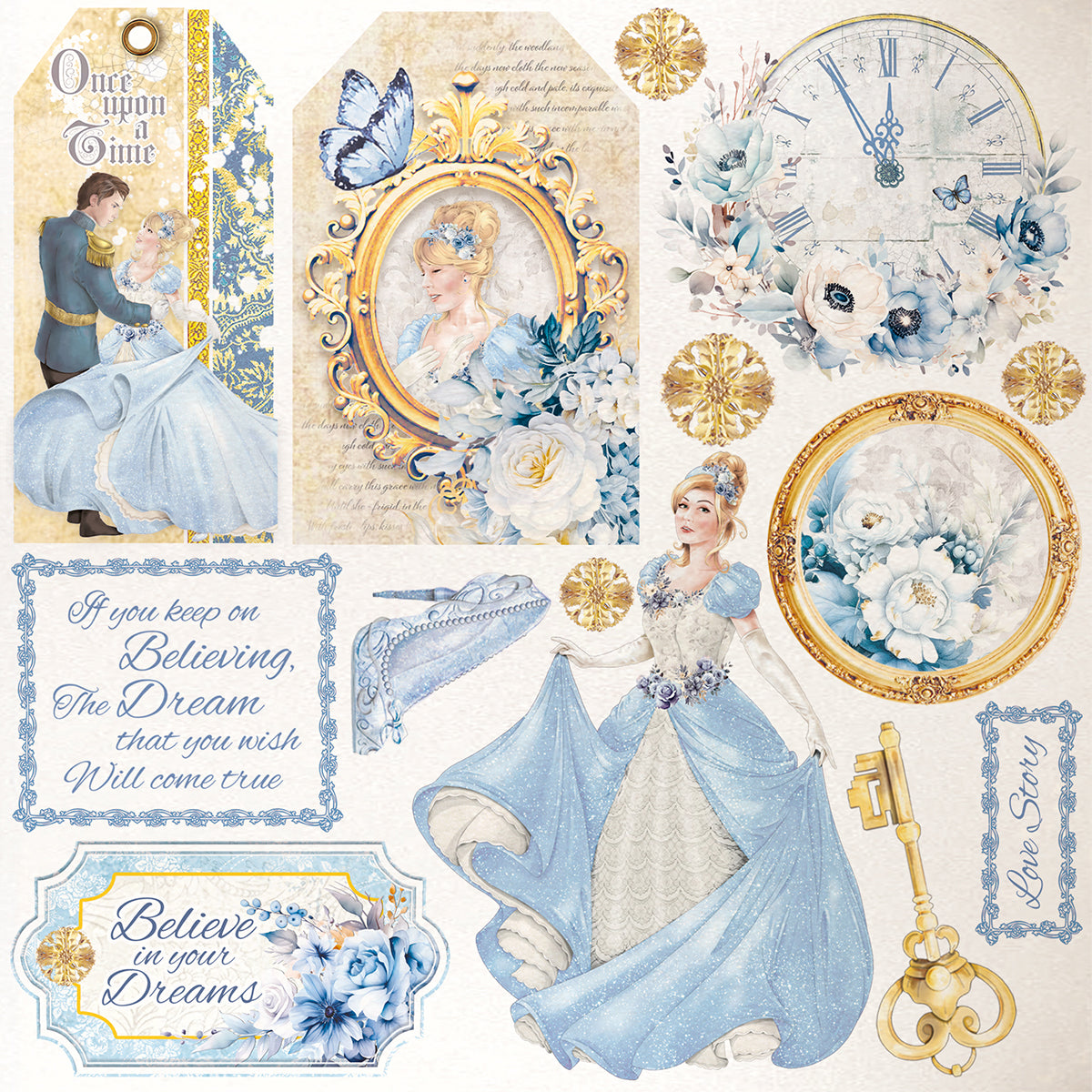 Perle de papier de luxe Minuit magique 15,2x15,2cm 5/Paquet-3