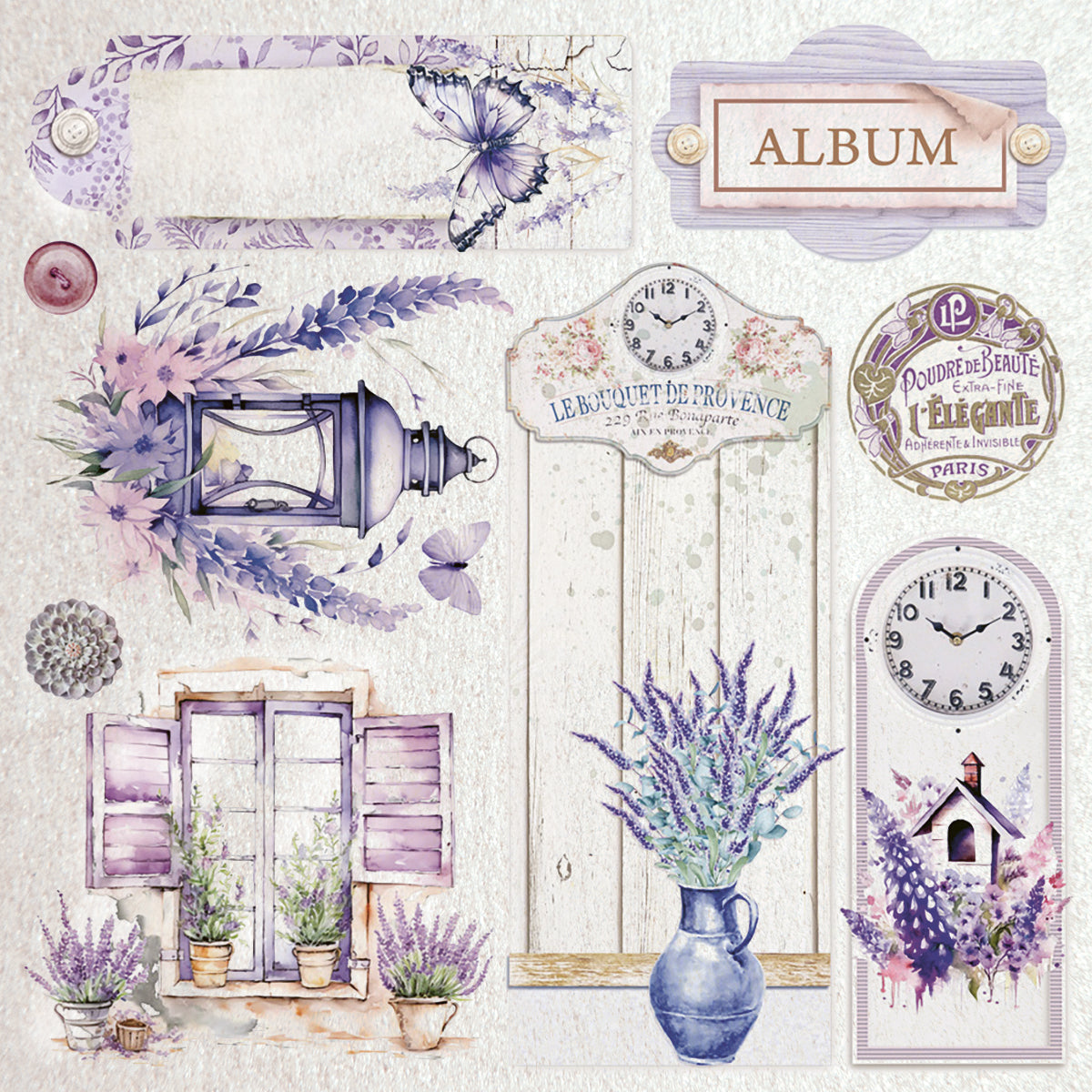 Deluxe Morning In Provence Paper Pearl 6"x6" 5/Pkg-4