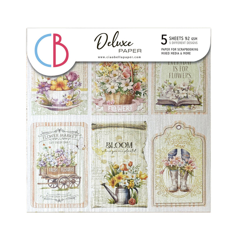 Deluxe Flower Shop Paper Pear 6"x6" 5/Pkg-1
