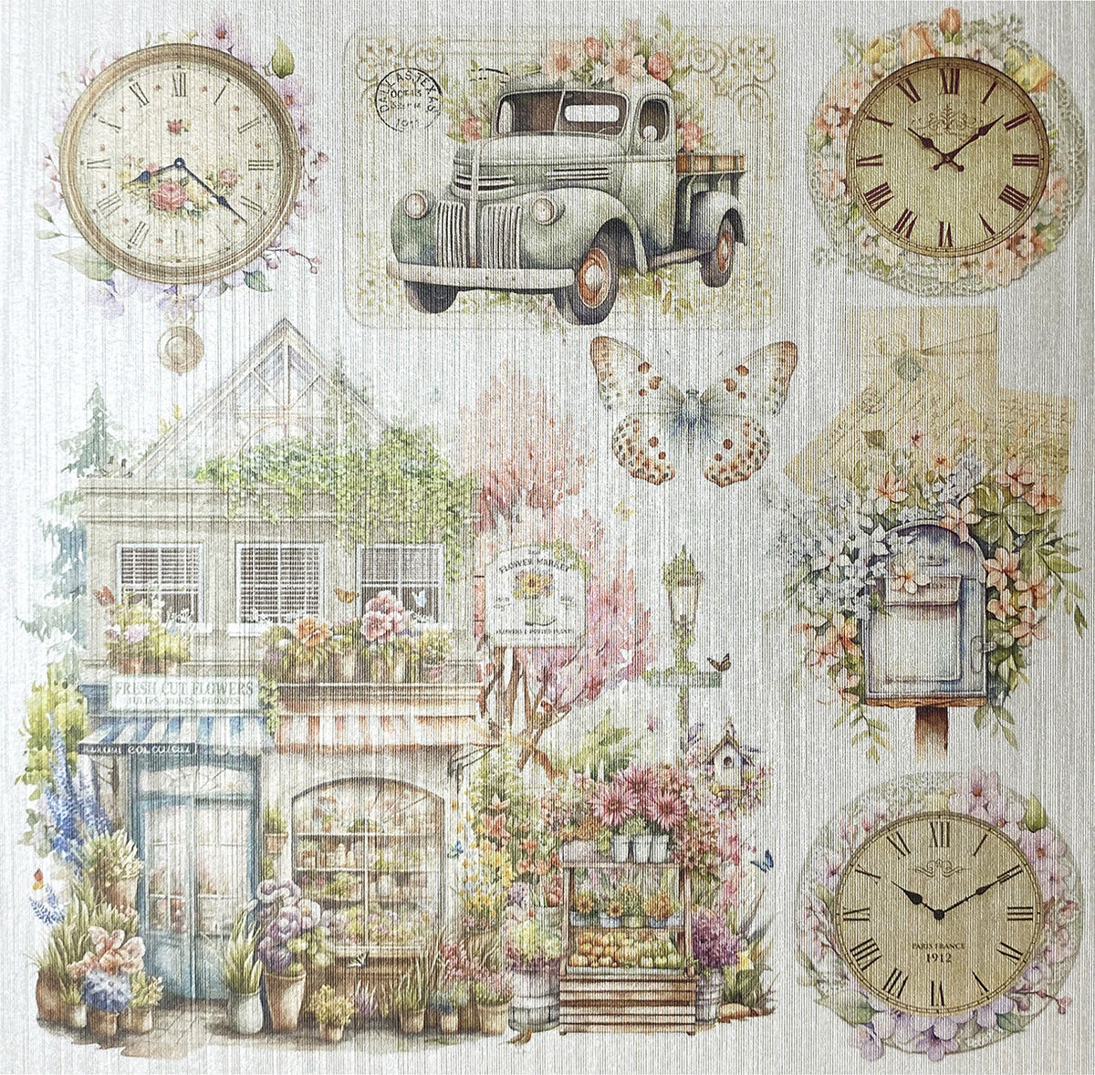 Deluxe Flower Shop Paper Pear 6"x6" 5/Pkg-5