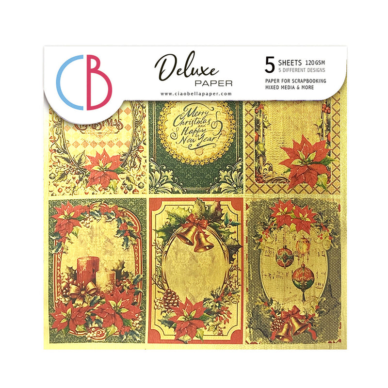 Deluxe Casse-Noisette Papier Doré 15,24 cm x 15,24 cm 5/Paquet-1