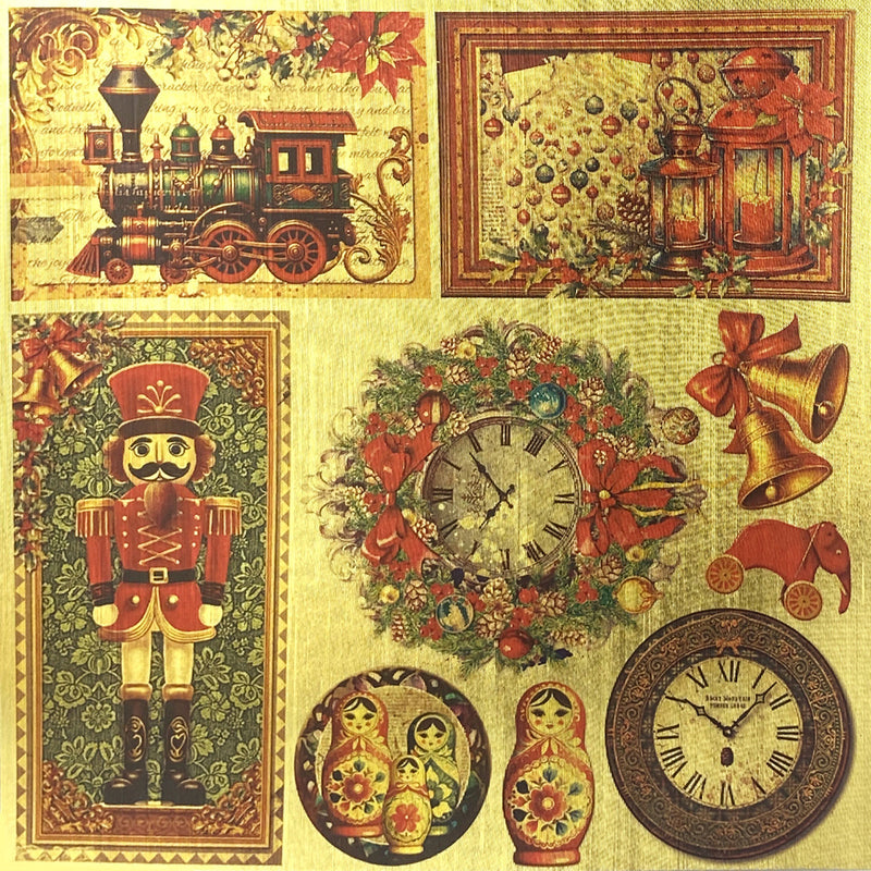 Deluxe Casse-Noisette Papier Doré 15,24 cm x 15,24 cm 5/Paquet-5