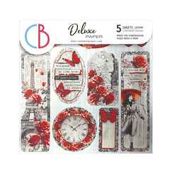 Deluxe Paris Je t’aime Paper Silver 6"x6" 5/Pkg-1