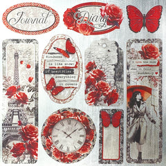 Deluxe Paris Je t’aime Paper Silver 6"x6" 5/Pkg-2