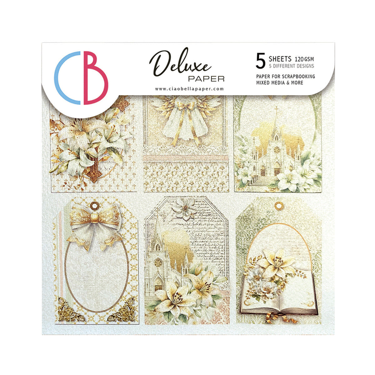 Deluxe Blessing Day Paper Pearl 6"x6" 5/Pkg-1