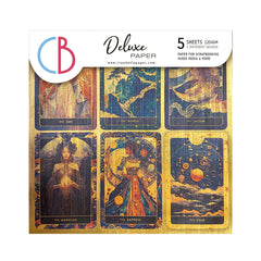 Deluxe Celestial Paper Gold  6"x6" 5/Pkg-1