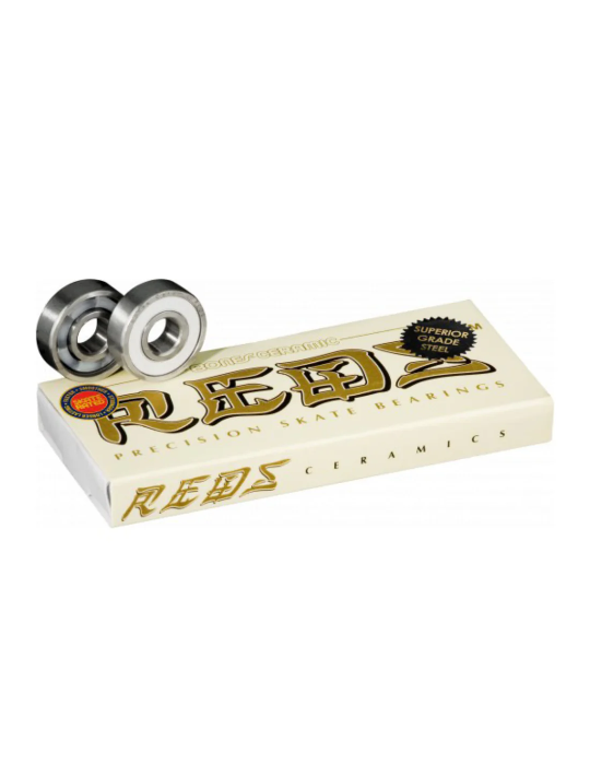 Bones 'Reds' Precision Skate Ceramics Bearings - White-1