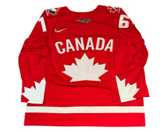 Connor Bedard Autographed Team Canada Heritage Red Nike Jersey Inscribed "4 Goals 1 Game"-3