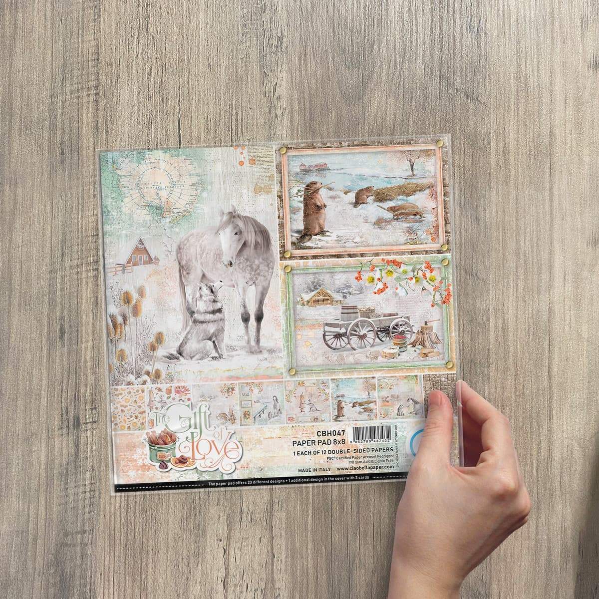 Ciao Bella The Gift of Love Paper Pad 8"x8" 12/Pkg-4