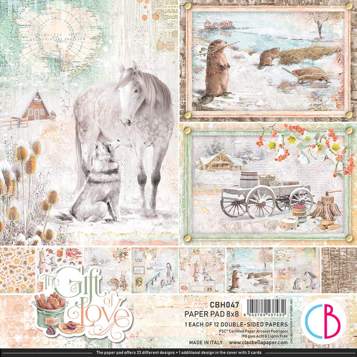 Ciao Bella The Gift of Love Paper Pad 8"x8" 12/Pkg-3